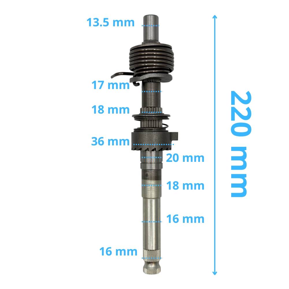 KIT EJE ARRANQUE 15x220mm 190CC ZS