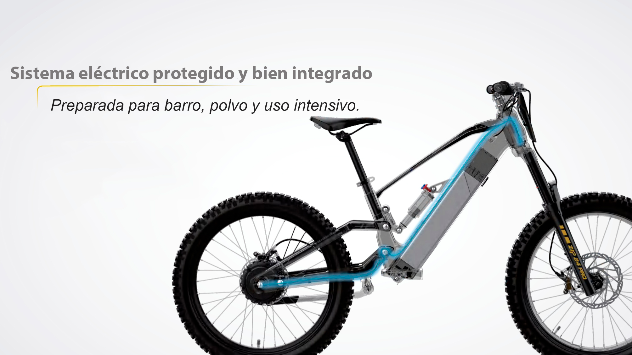 Cableado interno protegido bicicleta eléctrica RFN EVO PRO 24