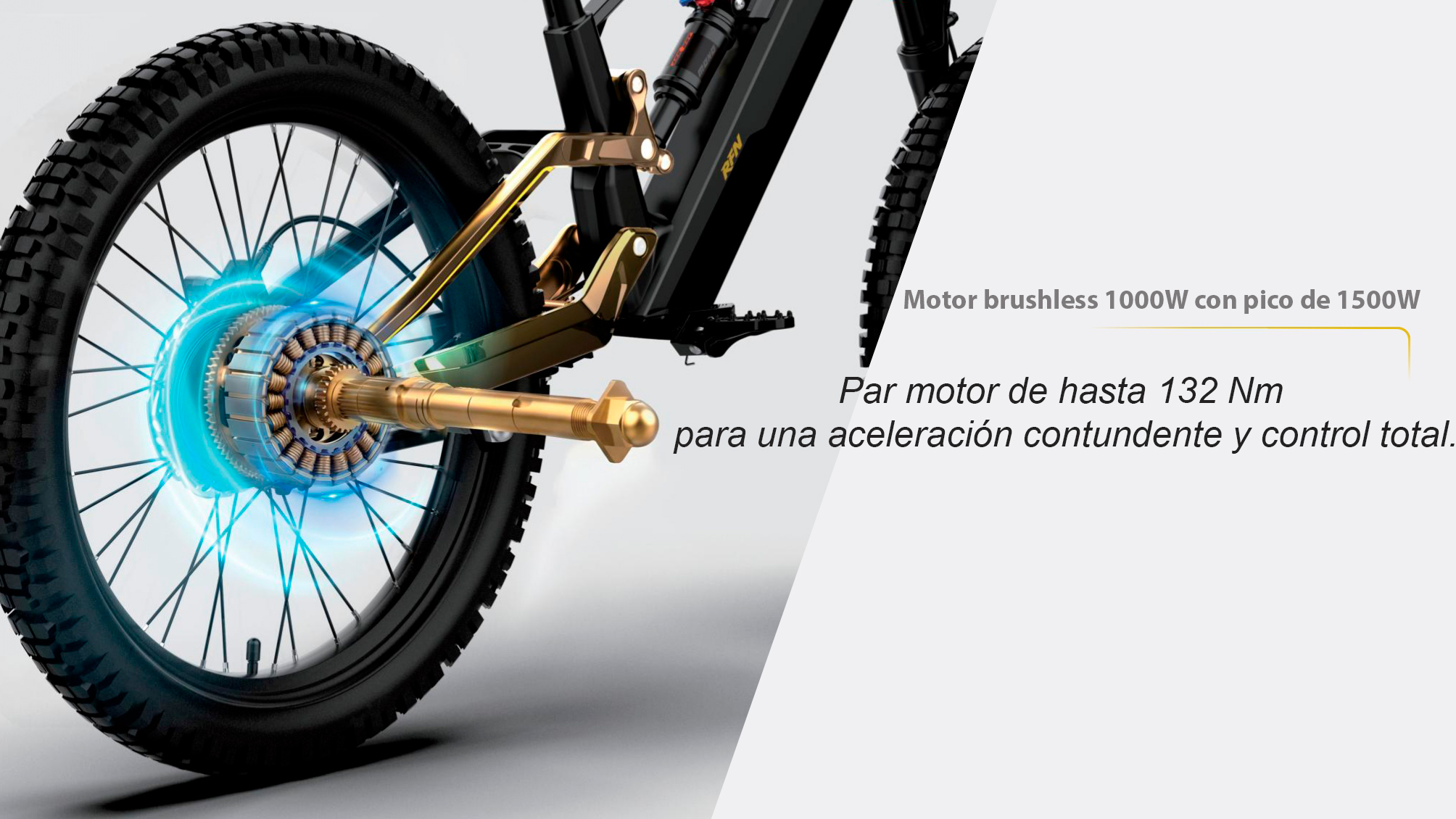 Motor eléctrico brushless 1000W 48V RFN EVO PRO 24 pulgadas