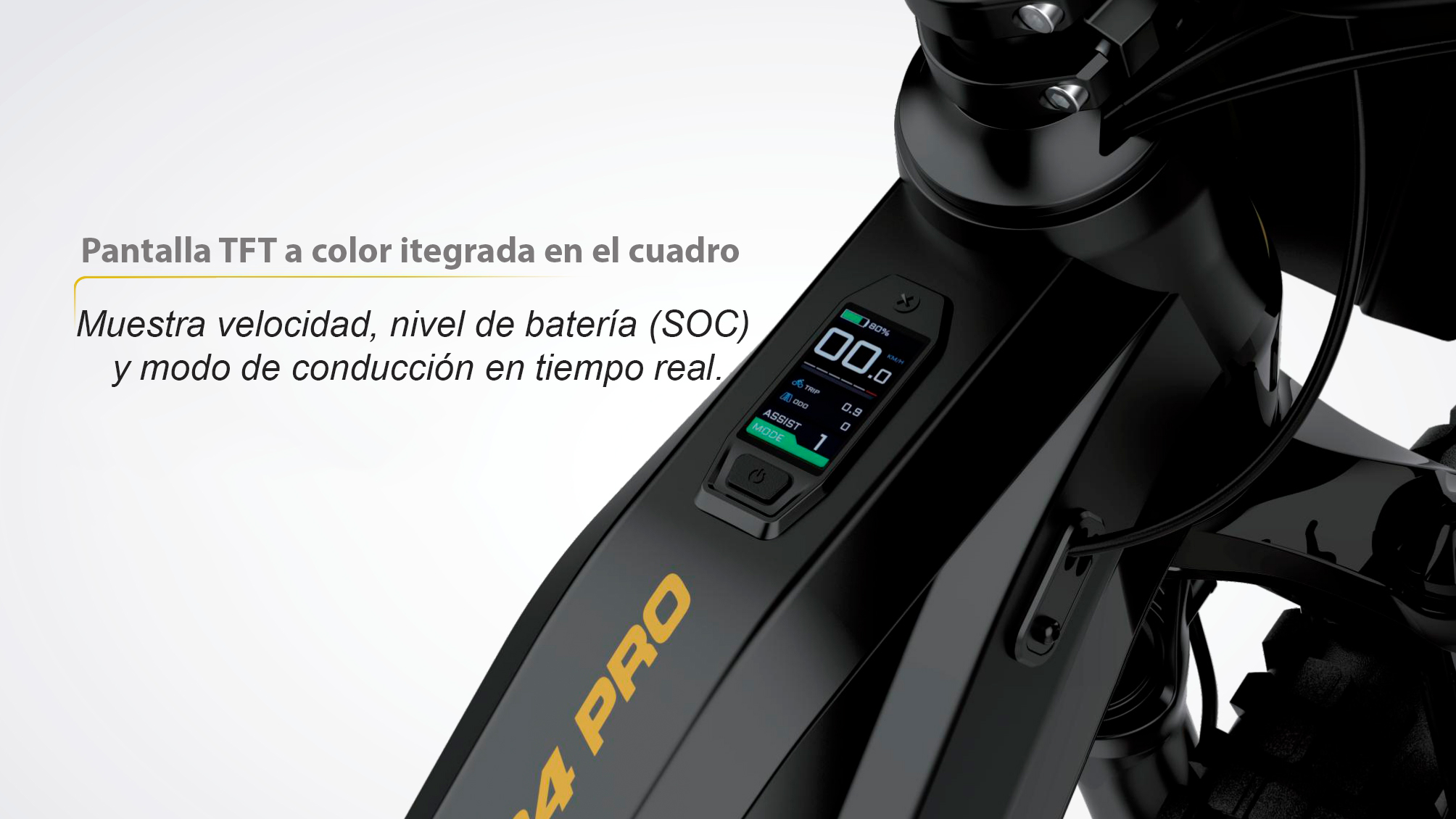 Pantalla TFT a color integrada bicicleta eléctrica RFN EVO PRO 24