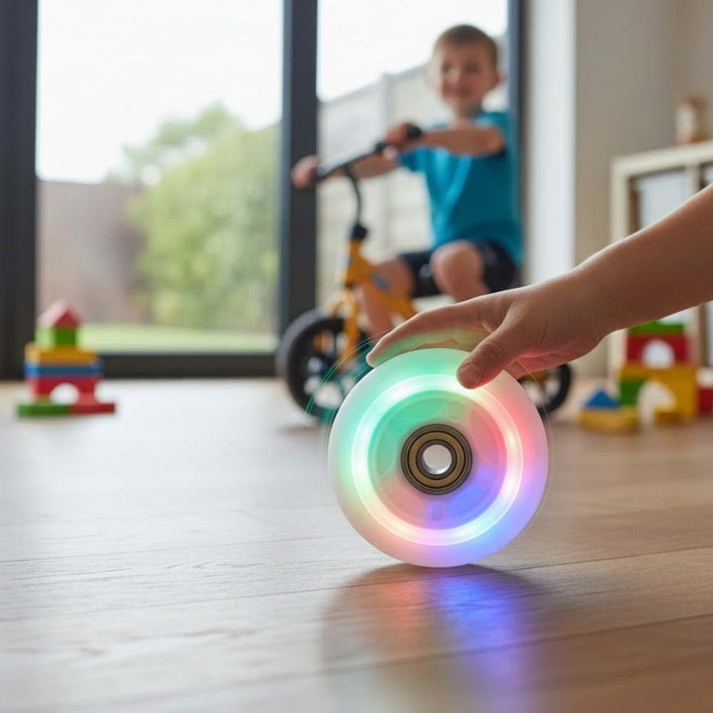 Rueda trasera triciclo REXO con luz y rodamiento